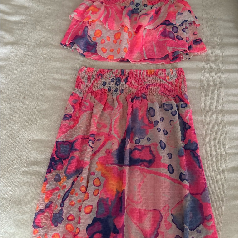 Lilly Pulitzer Pink and Purple Women’s Skirt Set